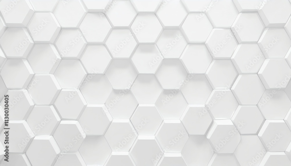 Poster a seamless white hexagonal pattern creates a modern and minimalist aesthetic, perfect for background