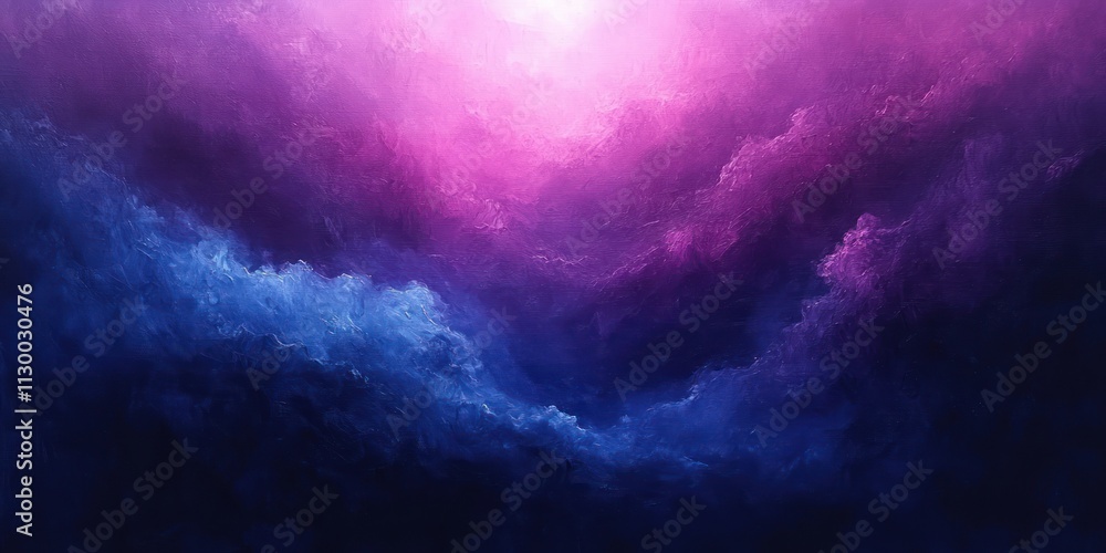 Poster abstract gradient background with deep purple and bright blue smooth transition ethereal light