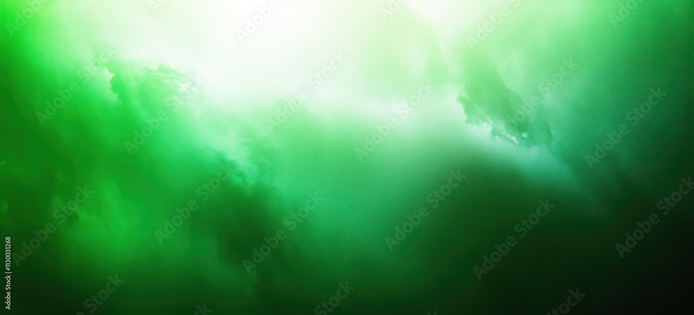 Aufkleber Abstract Gradient Background in Green and White Smooth Transition with Ethereal Glow for Web Design Digital Poster