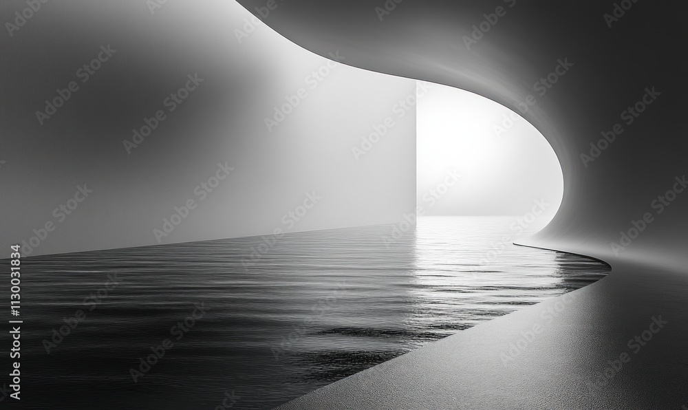 Poster Black Gradient Abstract Background with Grayish Textured Surface