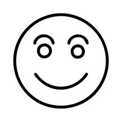 Fototapeta premium proud smile face icon, womens day line art, women’s day icon - simple black line art icon of proud smile face, symbolizing womens day celebrations womens day vector art 
