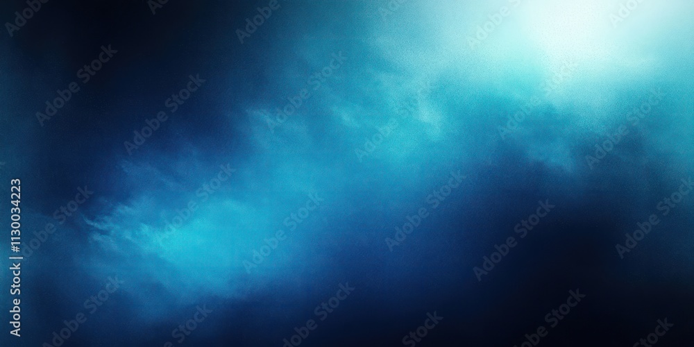 Poster deep blue teal abstract gradient background with silk texture and metallic effect
