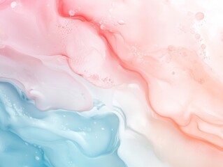 Obraz premium Abstract Fluid Art. Pink and Blue Swirls. Abstract Background. Pastel Illustration.