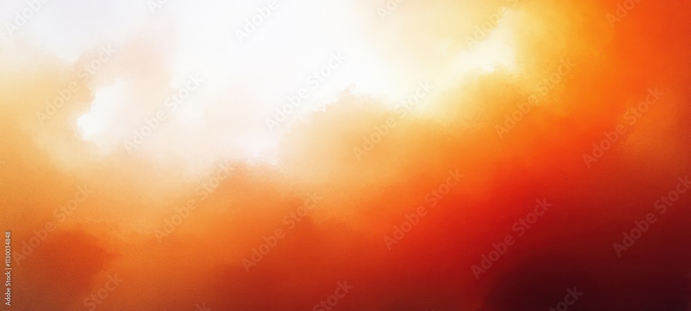 Poster warm orange white abstract background with smooth gradient and soft texture for copy space
