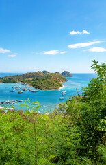 Fototapeta premium Harbour of Labuan Bajo, Ost Nusa Tenggara, Flores, Indonesia, Southeast Asia.