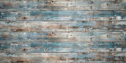 Fototapeta premium Rustic Weathered Blue and Brown Horizontal Wood Planks Texture