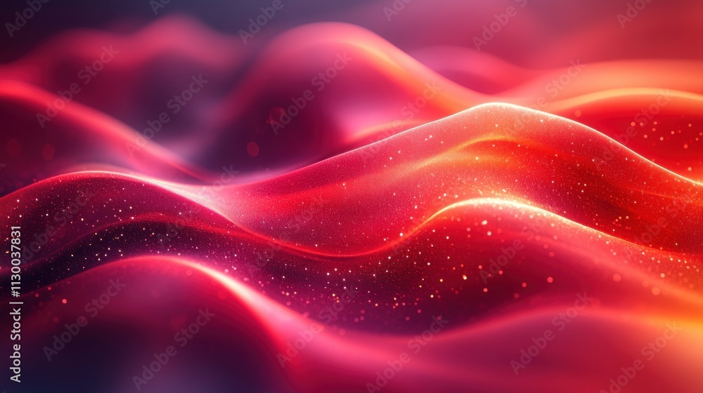 Poster vibrant red satin silk texture abstract background elegant design gradient light fabric