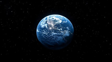 Naklejka premium Background of the Earth at night stars and city light