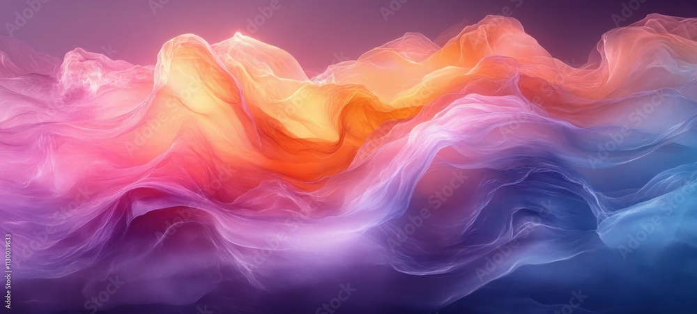 Aufkleber abstract gradient background with soft pastel colors and blurred noise texture for modern web banner