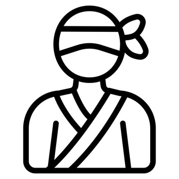 recommend clip art: Ninja Line Icon