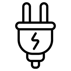 Obraz premium Power plug Line Icon