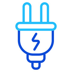 Power plug Duoline Icon