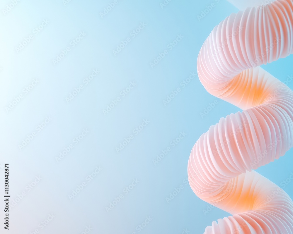 Poster Pastel Abstract Surrealism Gentle Curves and Soft Focus Shapes in Minimalist Style