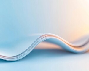 Obraz premium Elegant Pastel Curves and Textures Abstract Financial Art in Soft Focus