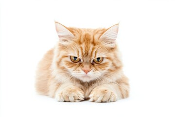 Obraz premium A long haired orange tabby cat with distinct markings