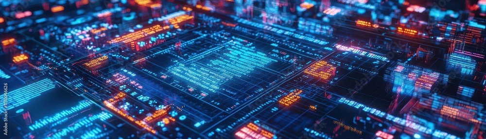 Poster a holographic stock market floor with traders interacting with virtual data streams, cyberpunk aesth