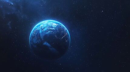 Fototapeta premium Background of the Earth at night stars and city light