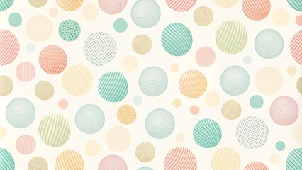 Abstract Pastel Circle Pattern Design with Textured Elements
