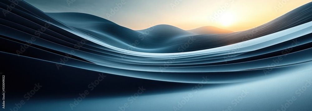 Poster gray horizontal lines minimalist abstract design soft lighting modern art
