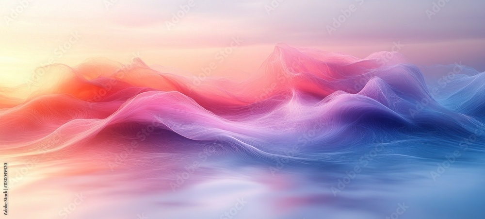 Aufkleber abstract gradient background soft pastel colors blurred noise effect ethereal banner design
