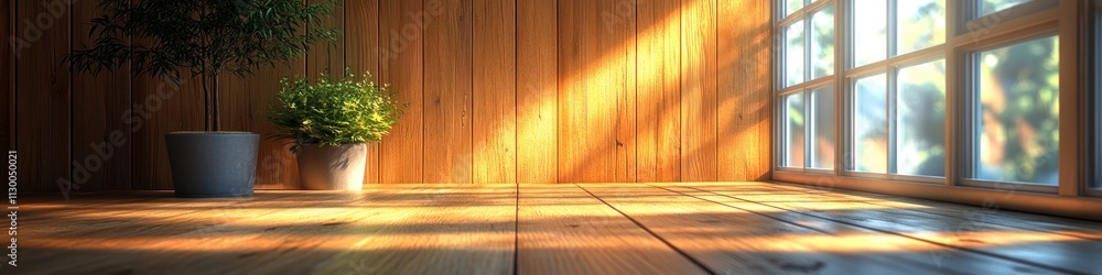 Aufkleber light wood texture natural background with smooth lines and scandinavian design