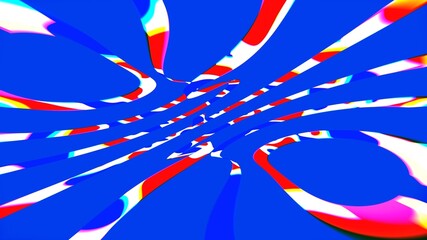 Obraz premium Abstract background with red and blue waves. 3D illustration for background. 