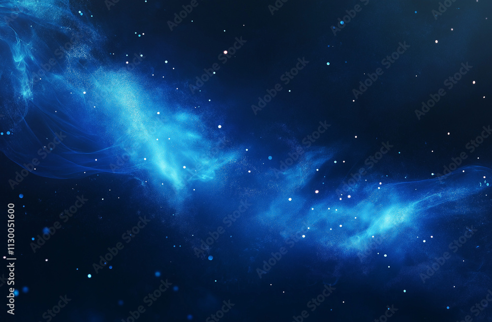 Poster dark blue background with subtle grainy texture, floating dust particles, and low lighting. a soft g