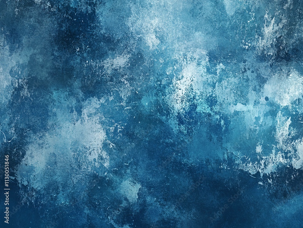 Poster abstract blue art featuring textured patterns and gradients suitable for backgrounds or aesthetic pr