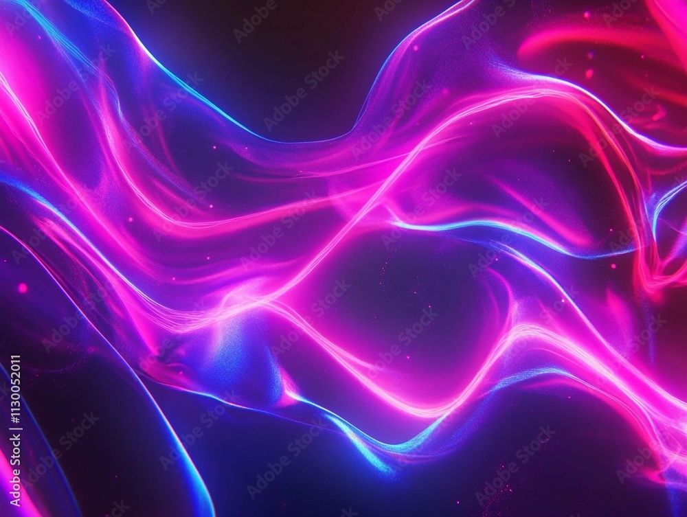 Poster vibrant digital art with flowing neon colors creating a mesmerizing abstract visual experience. gene