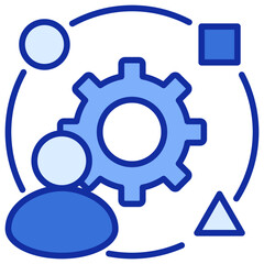 Obraz premium Adaptability Blue Color Icon