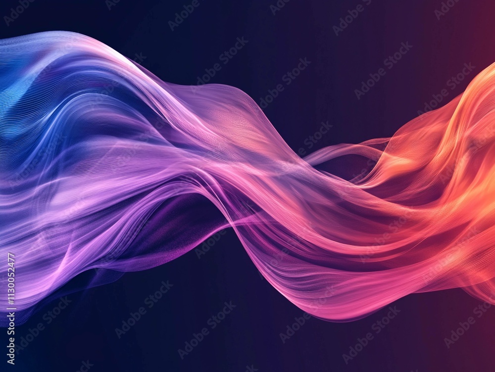 Poster fluid art drawing with vibrant colors swirling in abstract patterns on a dark background. generative