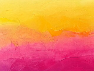 Bright tropical gradient blending warm yellow, orange, and pink hues creates a vibrant background ideal for summer designs. Generative AI