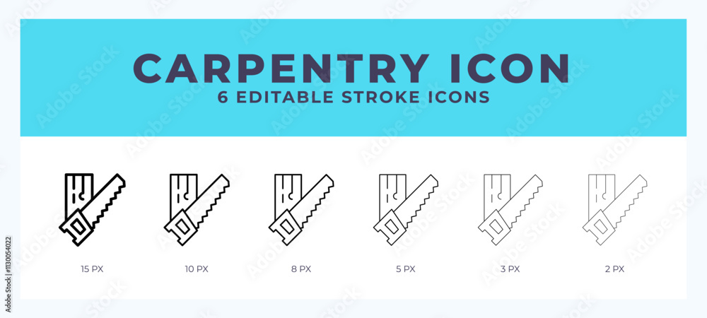 Poster carpentry lineal icon symbol vector. black outline for web. app. presentation and more.