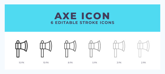Obraz premium Axe stroke icon for web. Mobile apps and ui.