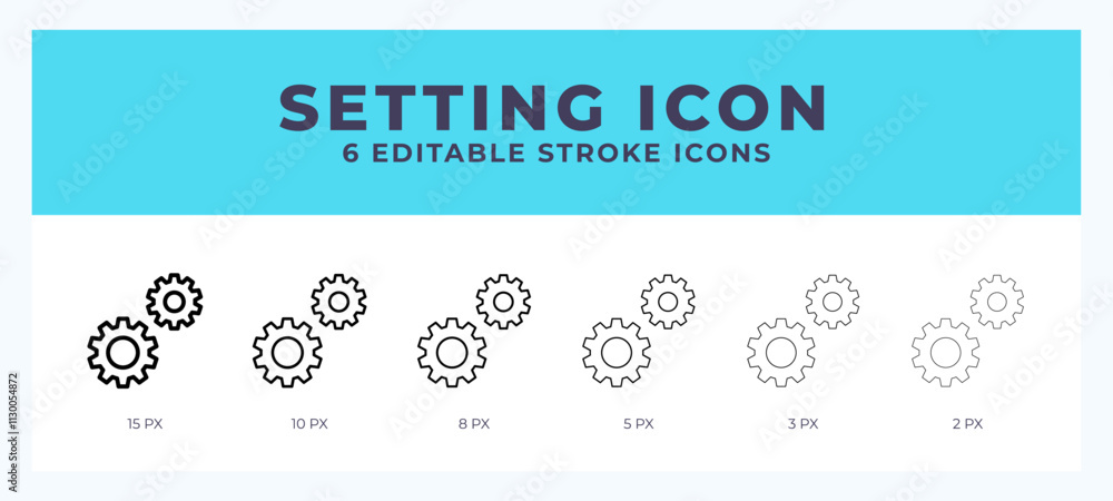 Poster setting icon vector for web. and mobile app. editable stroke outline icon.