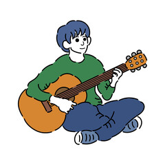 ギター演奏をしている男性