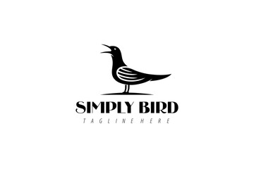 Beautiful Outline Bird Animal Logotype Nature Wildlife Logo