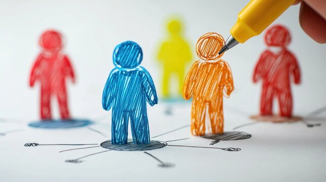 Customer needs concept showing a team brainstorming ways to fulfill specific client or customer demands