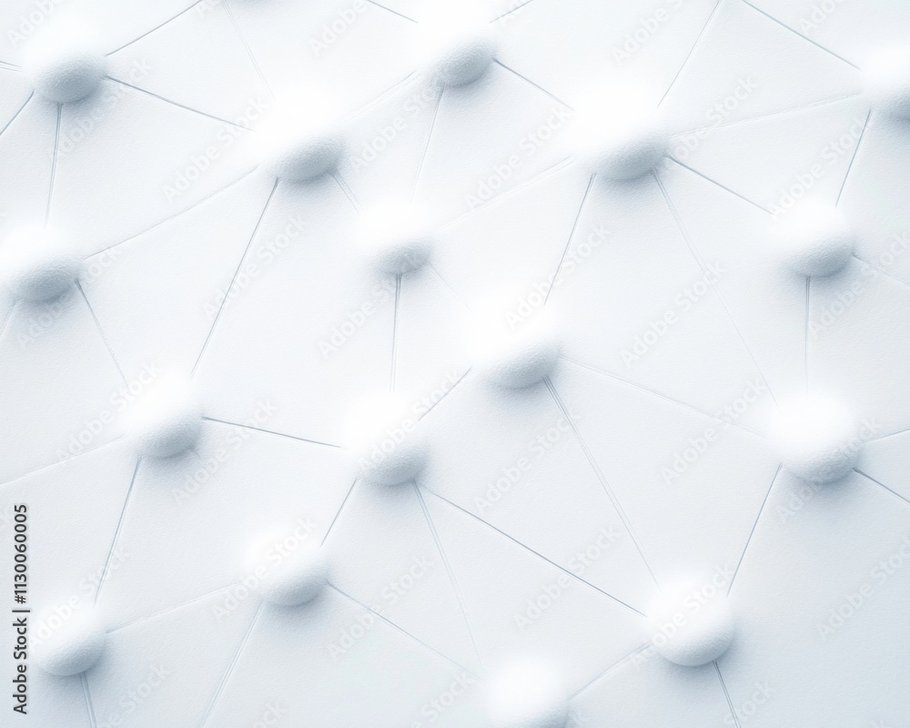 Poster Minimalist Geometric Snow Texture with Abstract Grids in Neutral Tones
