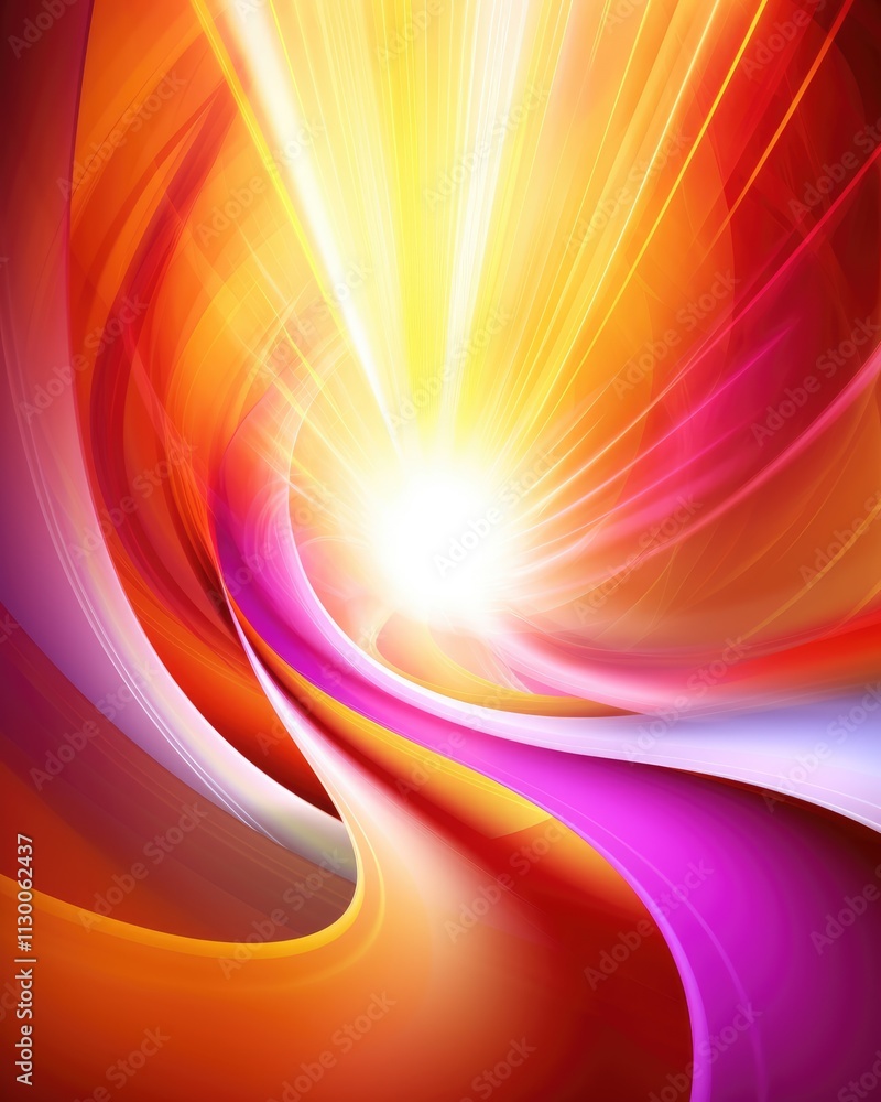 Poster bright colors and smooth curves intertwine, creating a mesmerizing flow of swirling hues that evoke 