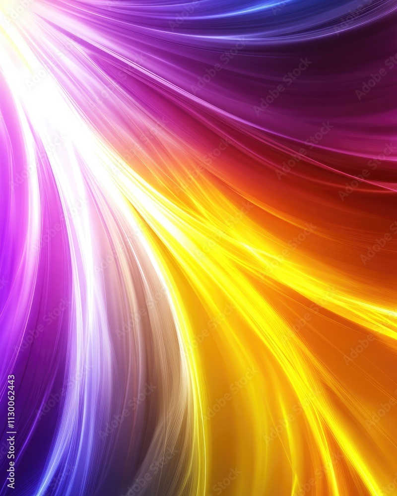 Poster bold waves of color blend and flow together, creating a mesmerizing display of warmth and light. thi