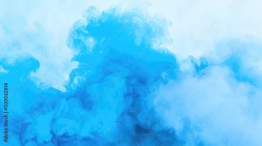 Aufkleber dynamic blue smoke billows and dances in the air, merging with wisps of white while casting an encha