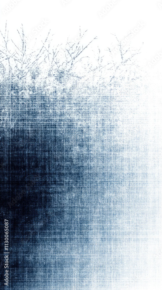 Poster layers of rich blues transition into soft light, creating an artistic play with depth and texture, i