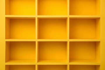 Empty Yellow Cube Shelves Room Divider Storage Home Decor