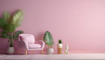 Mental health and depression concepts: Peaceful counseling session, plants and soft colors, relaxing vibes.