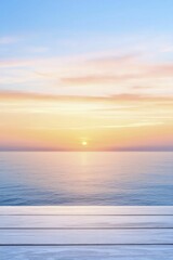 Obraz premium Travel itinerary featuring sleek modern design, pastel shades, top view perspective, complemented by tranquil ocean sunset ambiance.