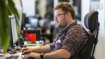 A remote worker from Australia with a mobility disability excelling in a tech support role using accessible tools