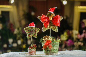 Christmas decoration on the table