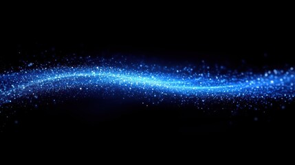 Obraz premium Abstract Blue Glimmering Sparkle Trail Background