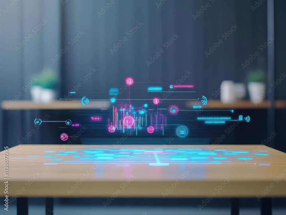 Aufkleber interactive augmented reality interface showcasing live customer analytics